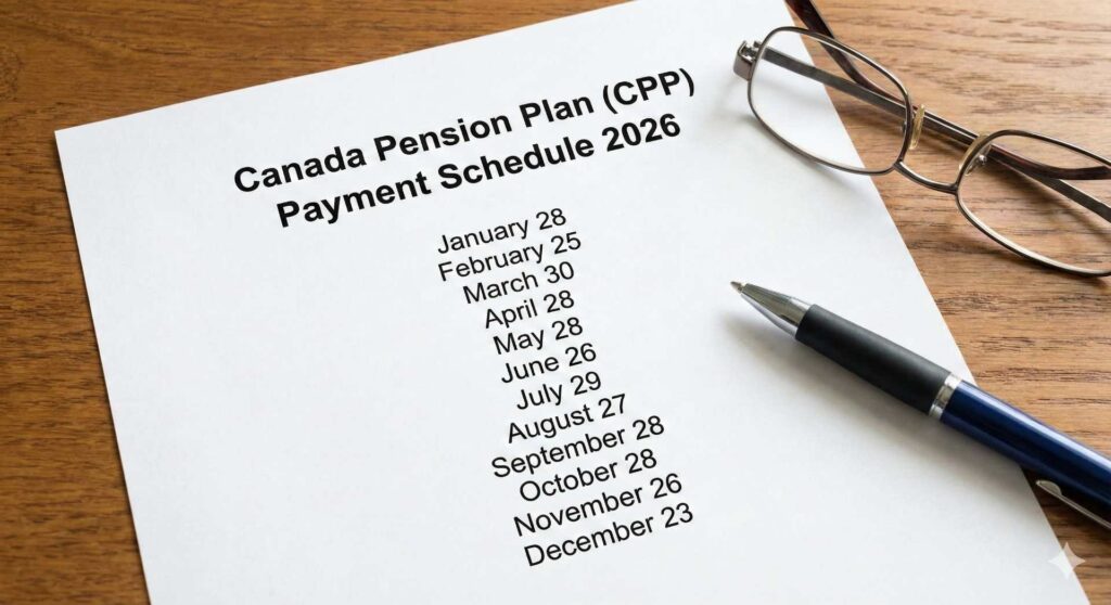 2026 CPP payments schedule Canada
