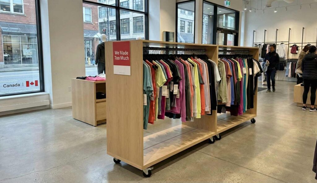 lululemon we made too much canada in store vs online