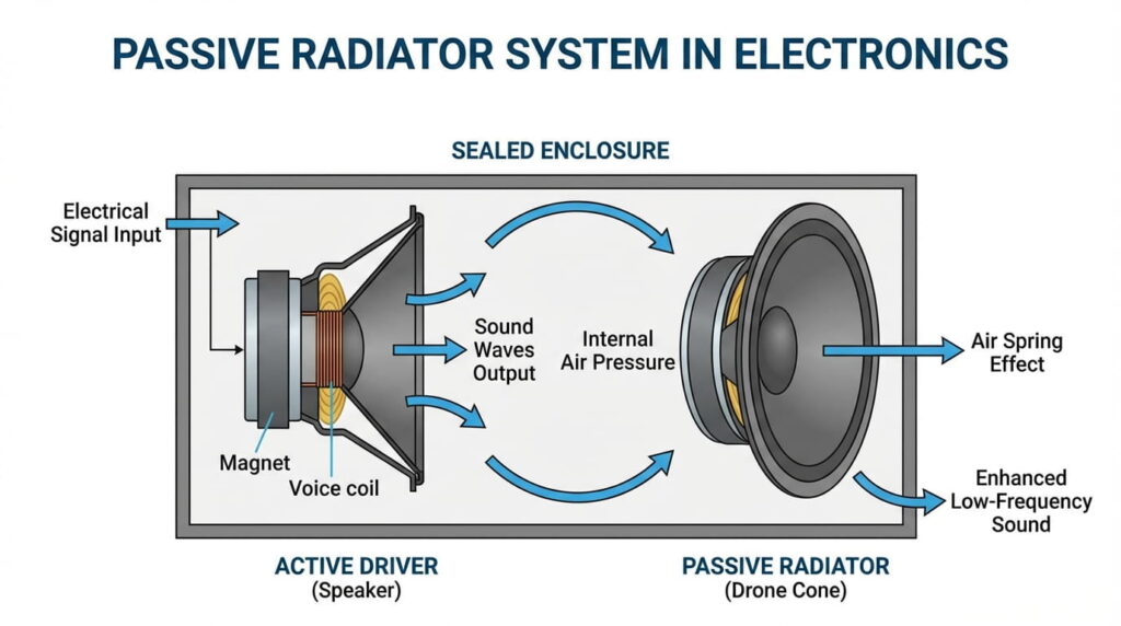 Passive radiator analogy used to explain passive stocks