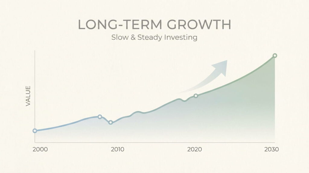 Passive stocks long-term investing growth example
