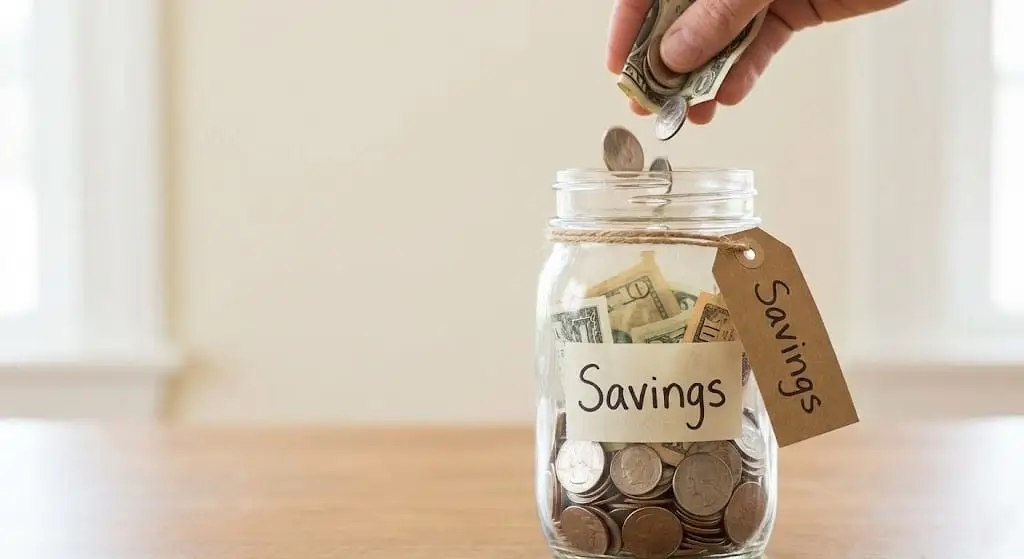 saving money in a jar as a personal finance habit