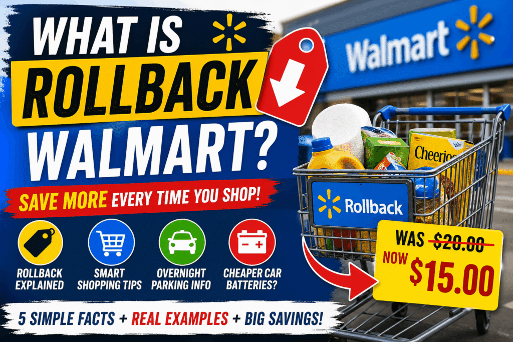 What is rollback Walmart thumbnail showing discount price drop and shopping cart with savings