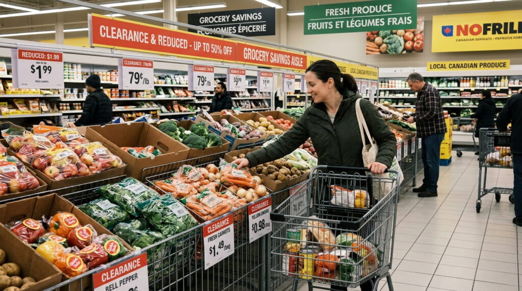 Affordable grocery shopping in Canada discount store
