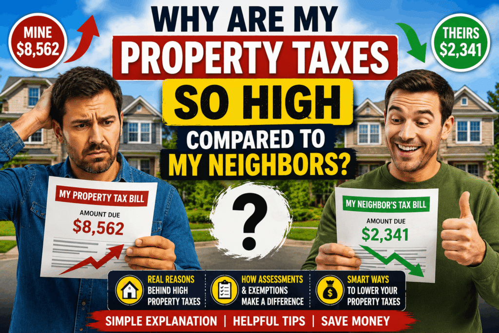 why are my property taxes so high compared to my neighbors