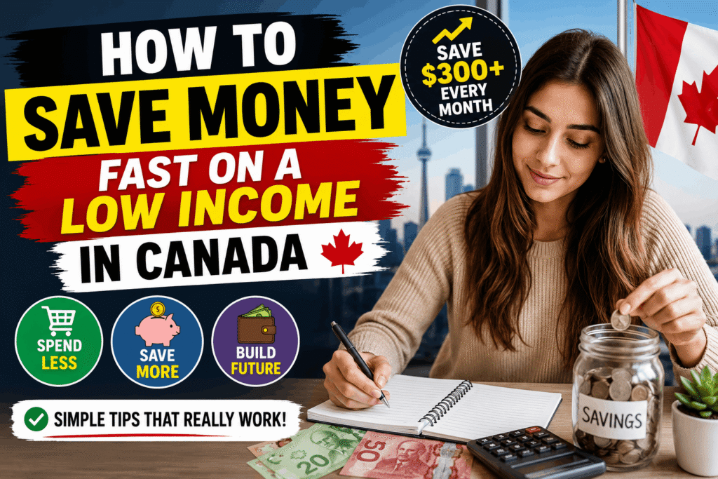 how to save money fast on a low income in canada